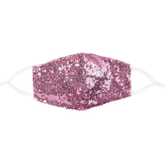 Accessories - NEW Reusable Pink Sequin Face Mask
